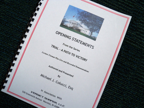 Trial - A Path to Victory   Opening Statements Textbook